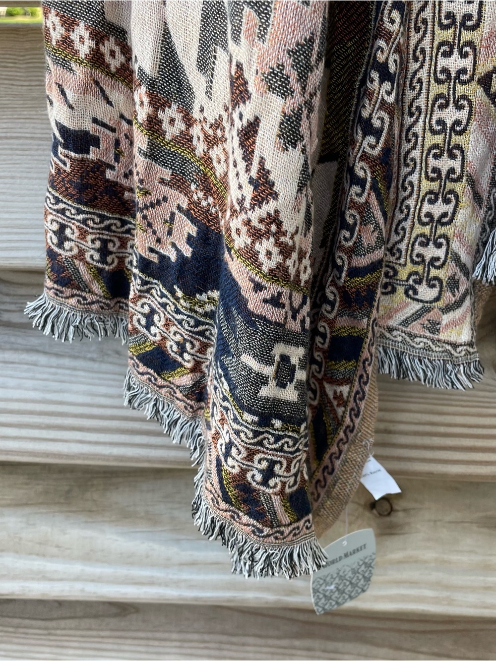 World Market multicolor geometric print lightweight scarf NWT - Picture 2 of 11